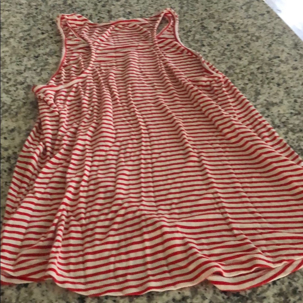 Red and white stripes tank top